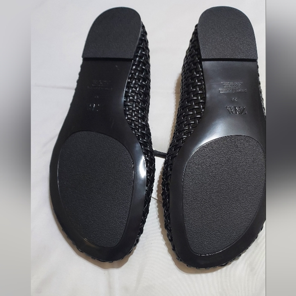 Zara Black Woven Flats - Picture 8 of 10